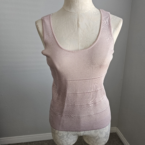 Dana Buchman Silk Cardigan Tank Set Soft Pink Small - Picture 7 of 11